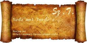 Számel Teréz névjegykártya