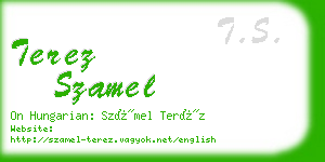 terez szamel business card